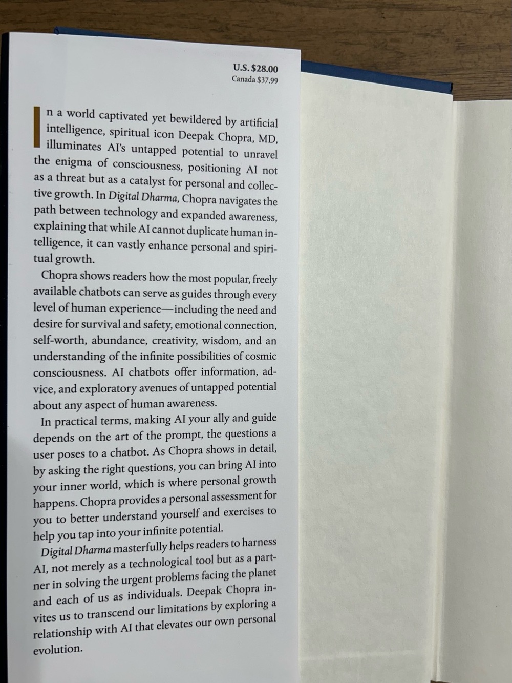 Digital Dharma by Deepak Chopr, MD – Brand New Hardcover - Picture 3 of 3